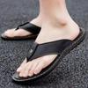Fashion Beach Slippers for Men Shiatsu Flip Flops Shoes Leather Flat Rubber Original Summer Sale Mascullino Elegant Pvc Y2k Sandals Man