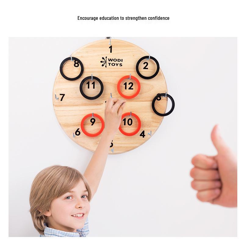 

Wooden Ring Toss Wall Game: Parent-Child Hand-Eye Coordination Fun