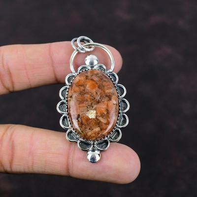 Sunstone Gemstone Pendant Handmade Pendant Sunstone Jewelry 925 Sterling Silver Pendant Brand New Pendant Healing Stone Pendant Gift For Her