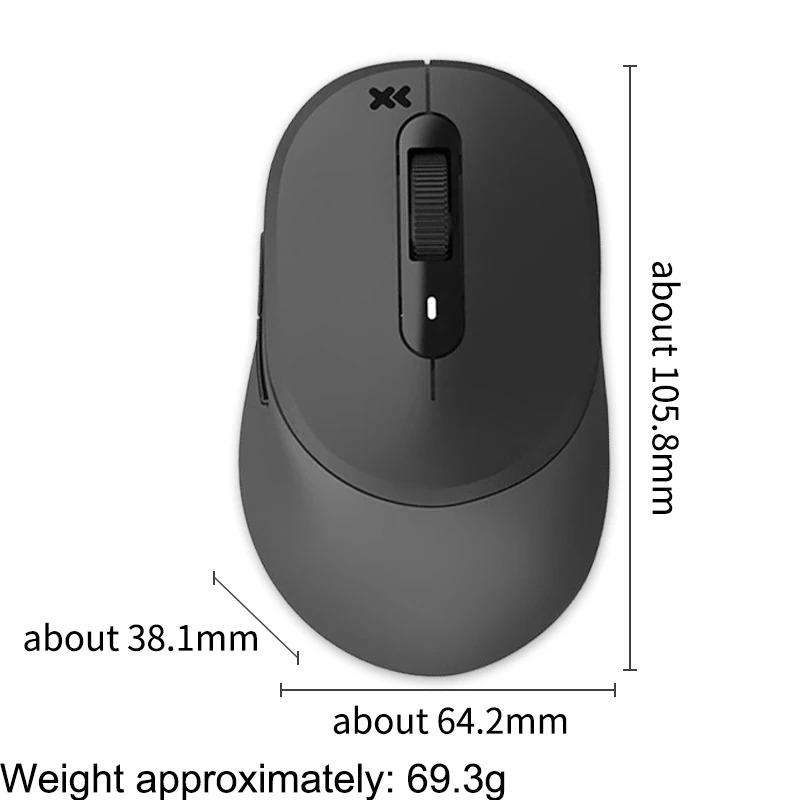 Lenovo Xiaoxin M4 Dual Mode Wireless Mouse, Bluetooth 5.0 & 2.4G Ergonomic Silent Office Mouse, 3 Adjustable DPI Multi-Device Portable Mice