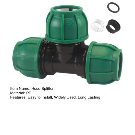 3-way Pipe Fittings Hose Connector Rustproof Corrosion Resistant Leakproof Universal Heavy-Duty Garden Hose Connector