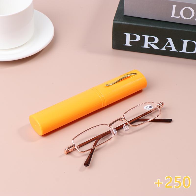 Элегантные портативные мини-очки для чтения с металлической оправой для ручек — фото 10