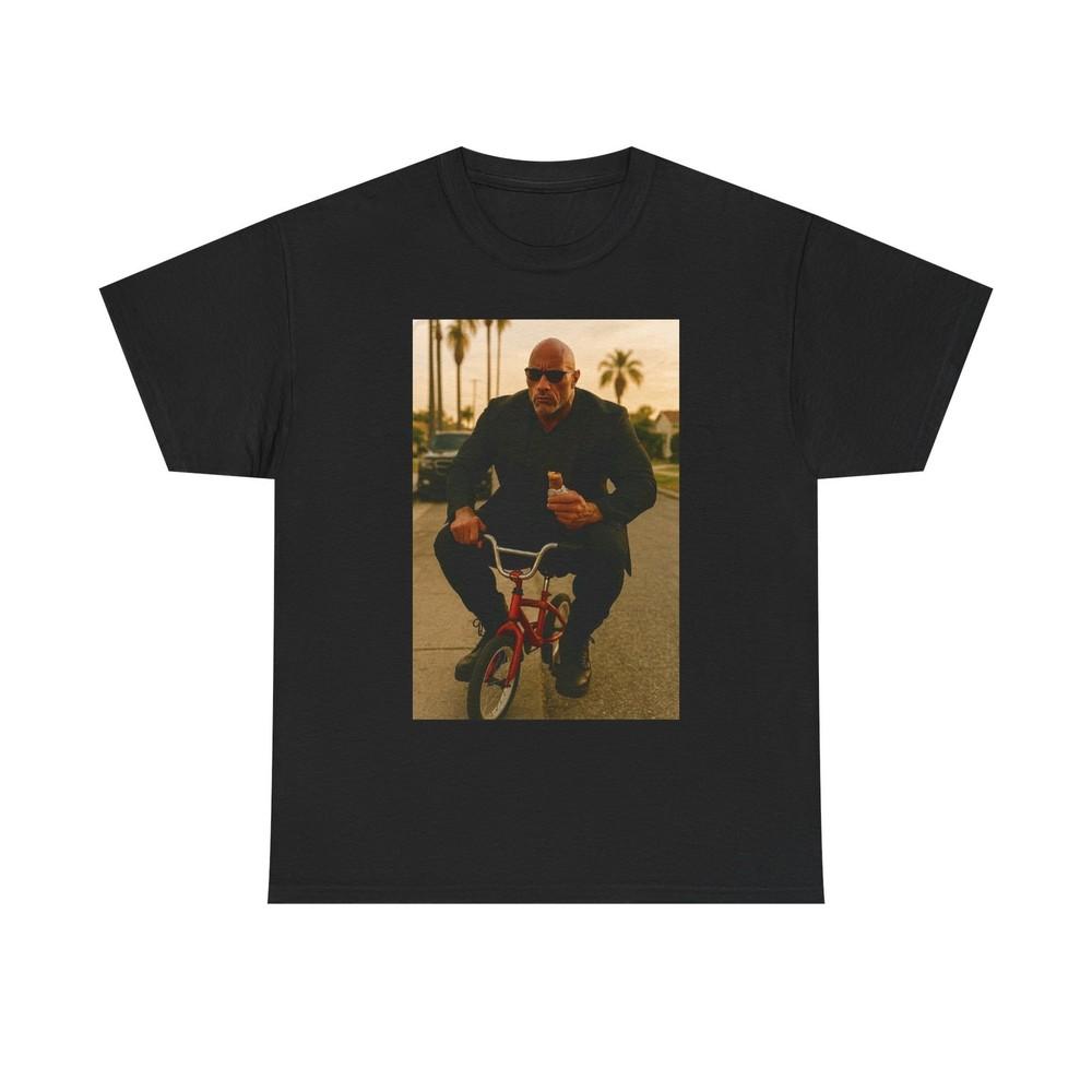 Смешная футболка с графическим принтом The Rock Юмор Рестлинг Унисекс Плотный Хлопок Унисекс Футболка S