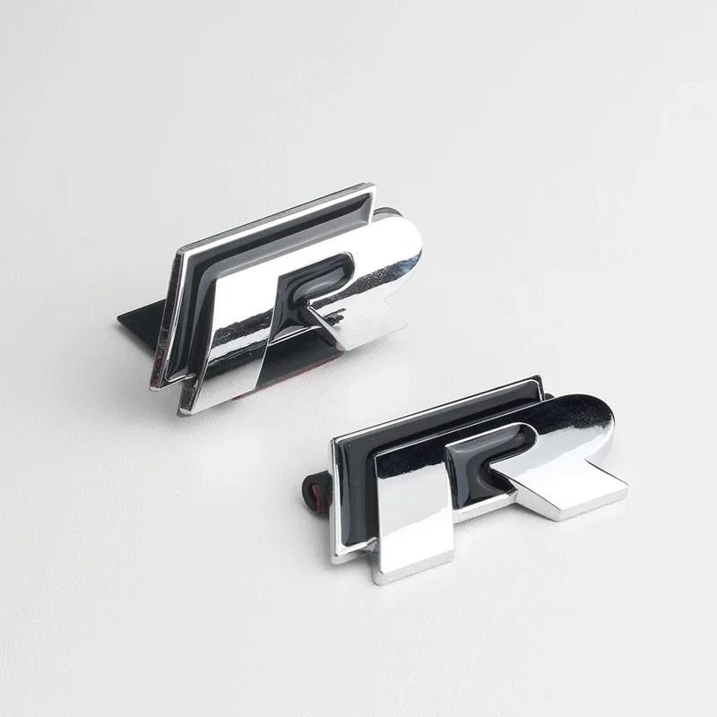 AABIP1 New 3D Metal Car Body Sticker Grill Emblem for Volkswagen VW R Rline Polo Passat B5 B6 B7 CC R32 Golf Jetta Tiguan Bora Scirocco