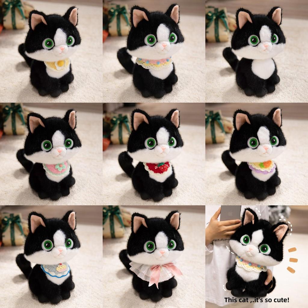 Devon Rex Bib Cat Animal Plush Toy Cartoon Stuffed Dolls Decoration Gift Kids