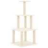 Maison Exclusive - Arbre à chat avec griffoirs en sisal crème 111 cm