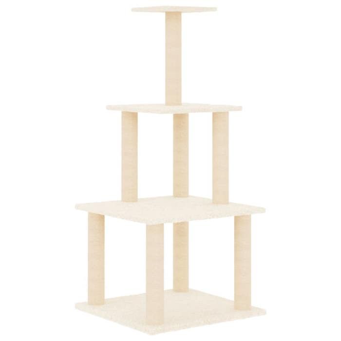 Maison Exclusive - Arbre à chat avec griffoirs en sisal crème 111 cm