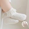 Baby Cotton Socks For Girls Soft New Sweet Lace Ruffle Princess Children's Socks Spring Summer Kids Girls Solid Knit Sock 0-5Year