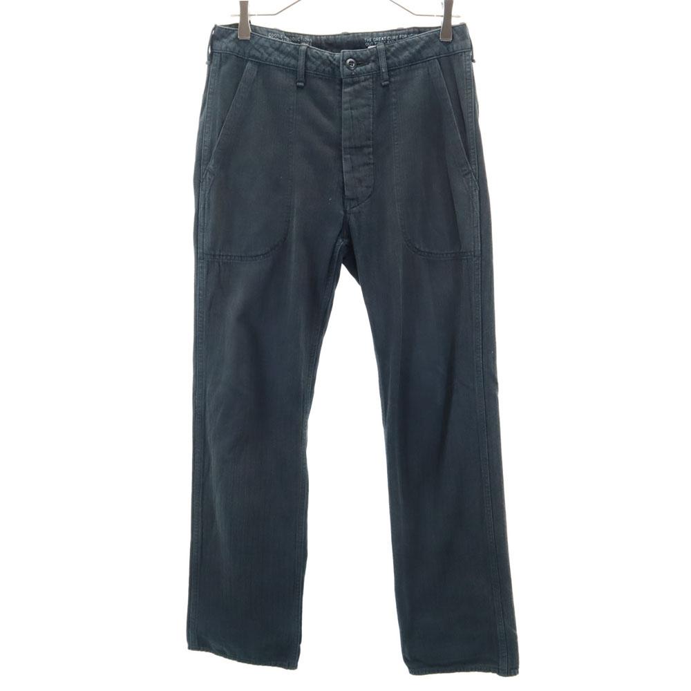 COOTIE Herringbone Button fly Long pants w30 Black series Men's Used