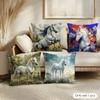 White Horse Luxury Cushion Cover Pillowcase Ultra Soft Skin Friendly Fabric Cloud Like Comfort & Concealed Zipper