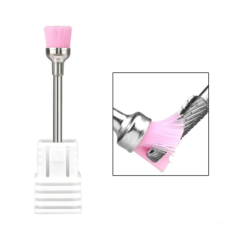 Nail Drill Bit Cleaning Brush Cleaner Electric Nail Files Milling Cutter Dust Remover Drill Accessories Nail Art Tool Polisher