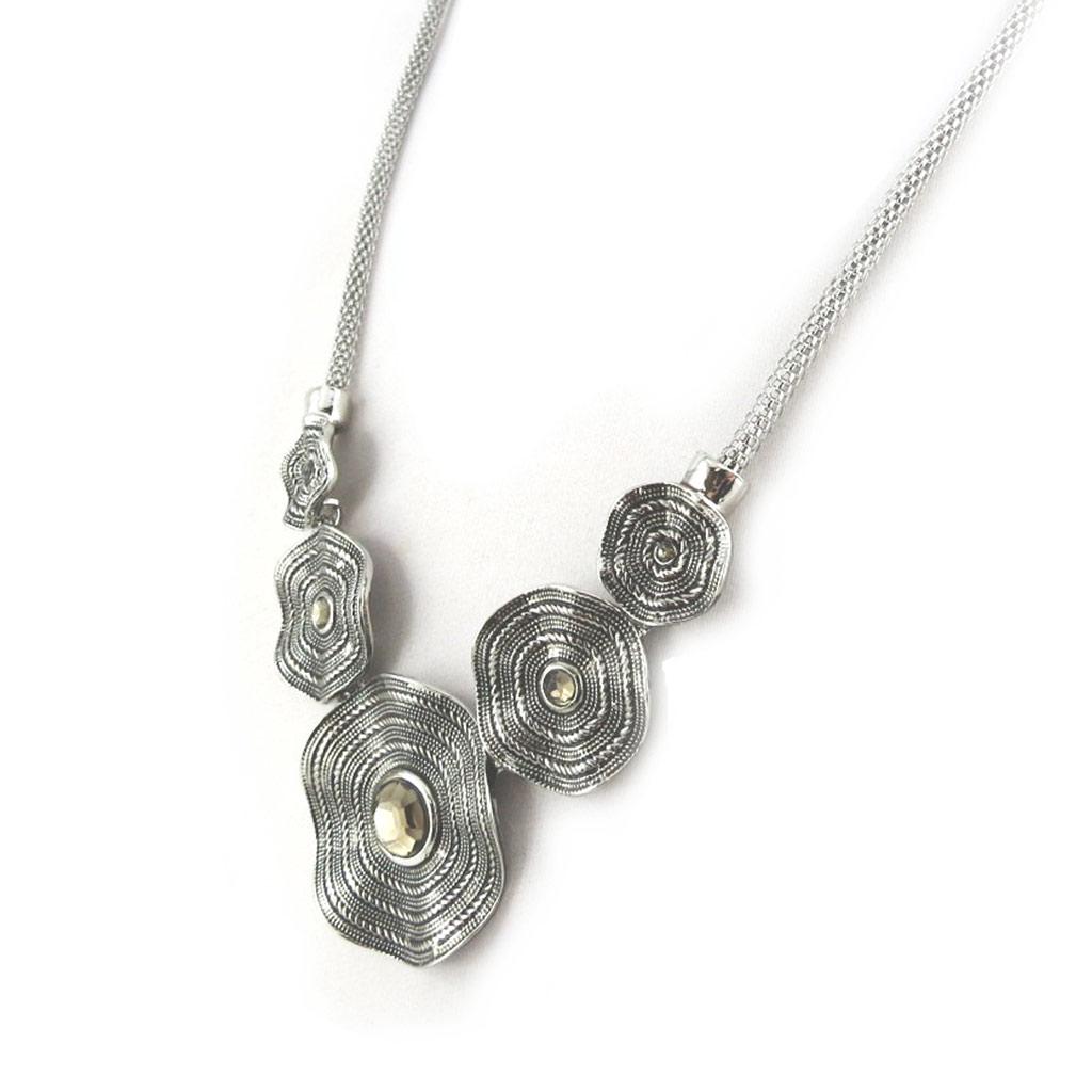 Les Trésors De Lily [N1508] - Collier Créateur 'Cléopatra' gris