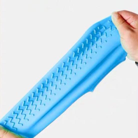 1 Pair Rain Boot Cover Waterproof Silicone Shoe Covers Anti-Slip Elastic Overshoes Thickened Rainproof Shoe Protectors