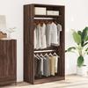 VidaXL Wardrobe Brown Oak 100x50x200 Cm Engineered Wood, Storage Cabinet, Wardrobe Organizer, Cabinet, 3307807