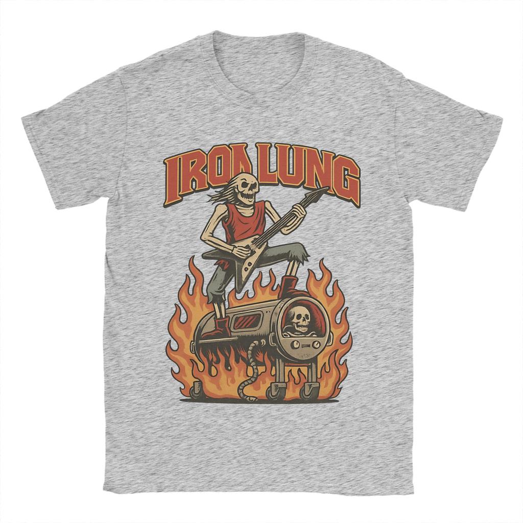 Men TShirts Iron Lung Death Rattle Leisure 100 Cotton Tee Shirt Short Sleeve  T Shirts Round Neck Clothes Plus Size