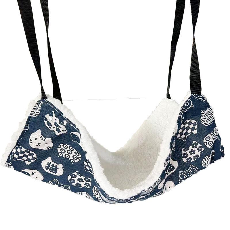 

Cat Hammock Pet Cat Cage Hammock Cat Iron Cage Hammock Hook Cat Cage Hammock, Hanging Hammock 35x35cm&Thin синий