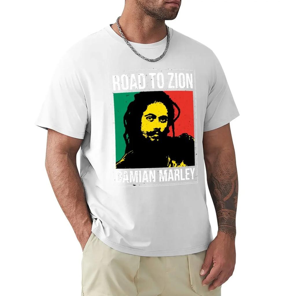 Road To Zion - Damian Marley T-Shirt Quick-drying New Edition Mens Graphic T-shirts Hip Hop