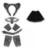 Wolf Costume Accessories Furry Set Fuzzy Animal Tail for Kids,