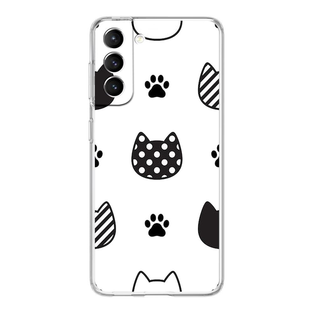 Cat Cute Kitten Cartoon Clear Silicone Phone Case For Samsung Galaxy S23 S22 5G S20 Ultra S21 FE 5G S10E S9 S8 S10 Plus Cover