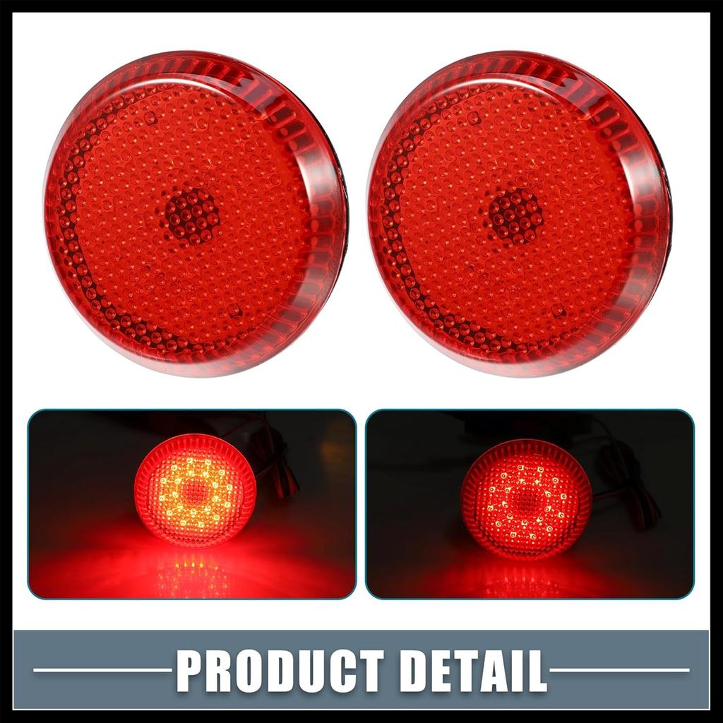 Rear Bumper Reflector Fog Brake Tail Light 81910-02040 8191002040 Red LED for Toyota Corolla 2009-2010 Plastic Red Lens (Set of 2) Durable Material