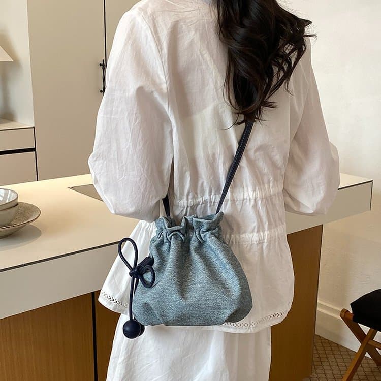 Drawstring lucky bag small bag shoulder messenger women's bag
