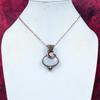 Rainbow Moonstone Pendant Gemstone Handmade Jewelry Copper Wire Wrapped Pendant