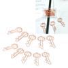 40PCS Key Paper Clip Metal Plating Portable Slip Resistant Bright Color Compact for Office School Ho