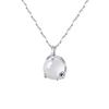 Chalcedony Necklace Female Plum Blossom Pendant Niche Design Sense Simple Temperament Clavicle Chain Gift