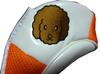 Driver Golf Head Cover Paw with Dog Embroidery Compatible with 460cc (Orange)