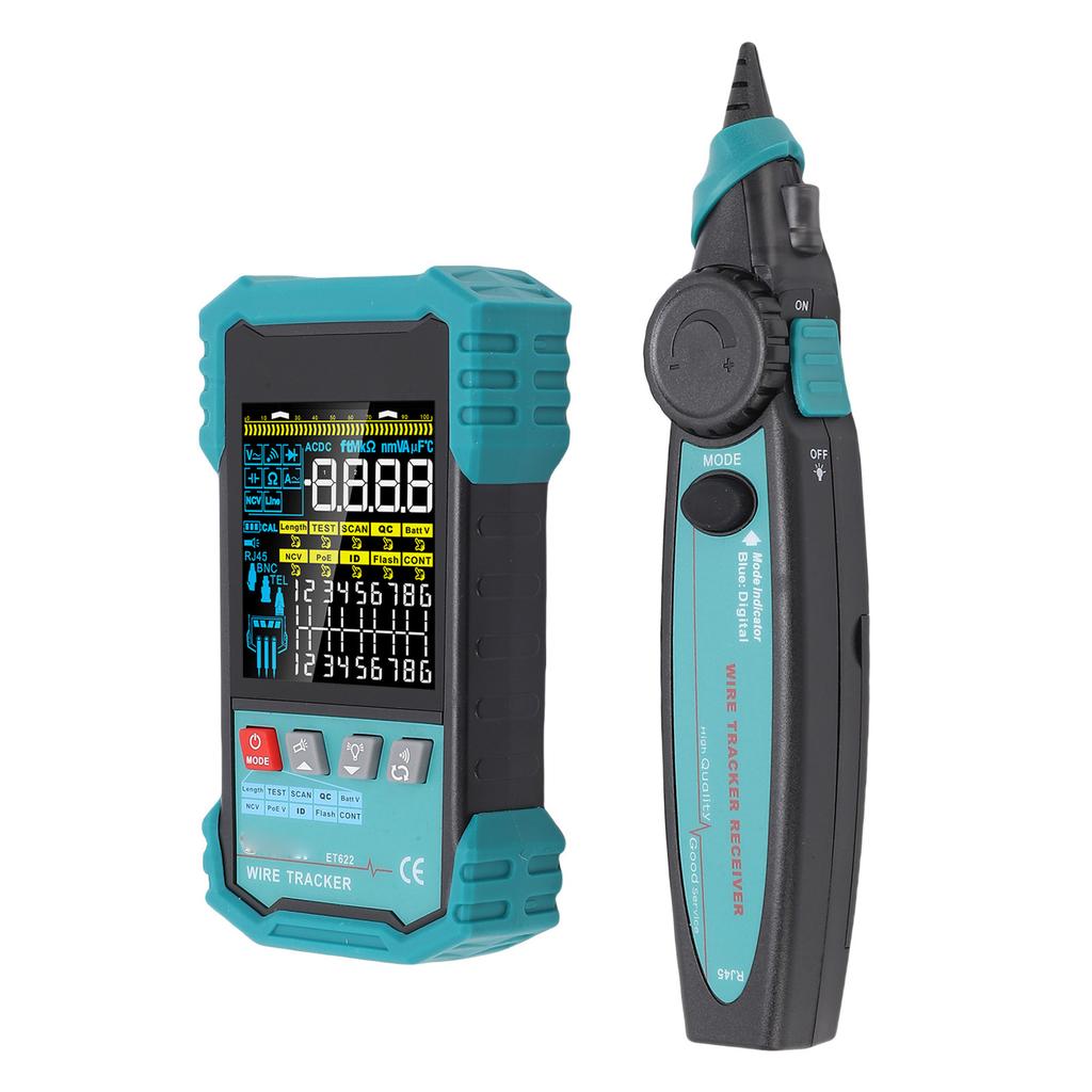 Ethernet Cable Tester RJ45 RJ11 LAN Network CAT5 CAT6 Wire Tracker PoE NCV 400M Length Testing Fault Line Scanning