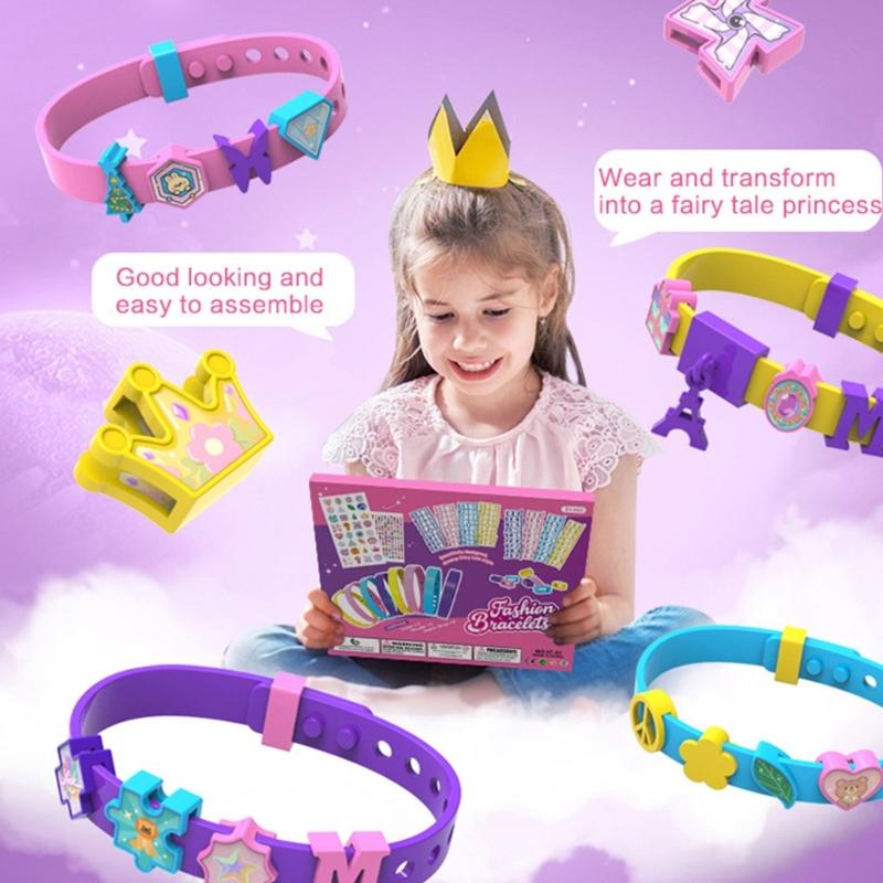Kids Art Craft Set For Ages 5-12 Years Old Educational DIY Bracelet Making Toy With Beads Charms