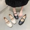 Fashion Ladies New Retro Flats Comfortable Mary Jane Buckle shoes Casual soft soled bean shoe Fashion elegant Womens Shoes Zapatos Mujer
