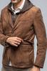 Soft Suede Lambskin Casual Formal Men Brown Leather Blazer Handmade Fashionable