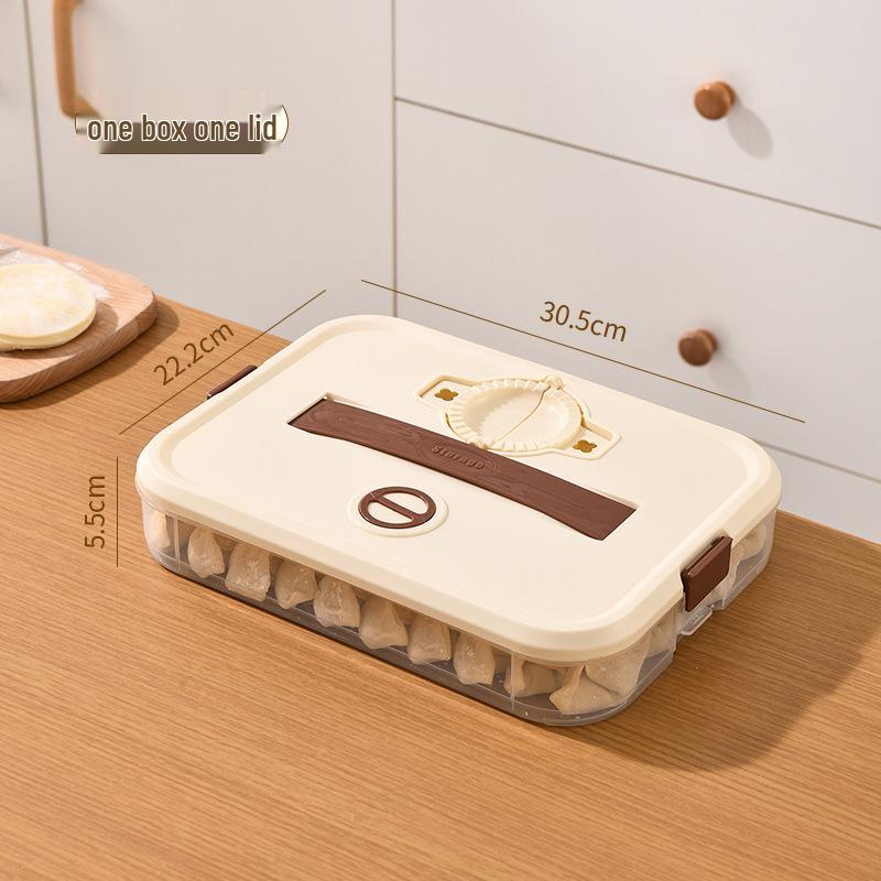 Dumpling & Wonton Freezer Storage Box: Moisture-Proof & Fresh-Keeping for Vegetables & Pastries