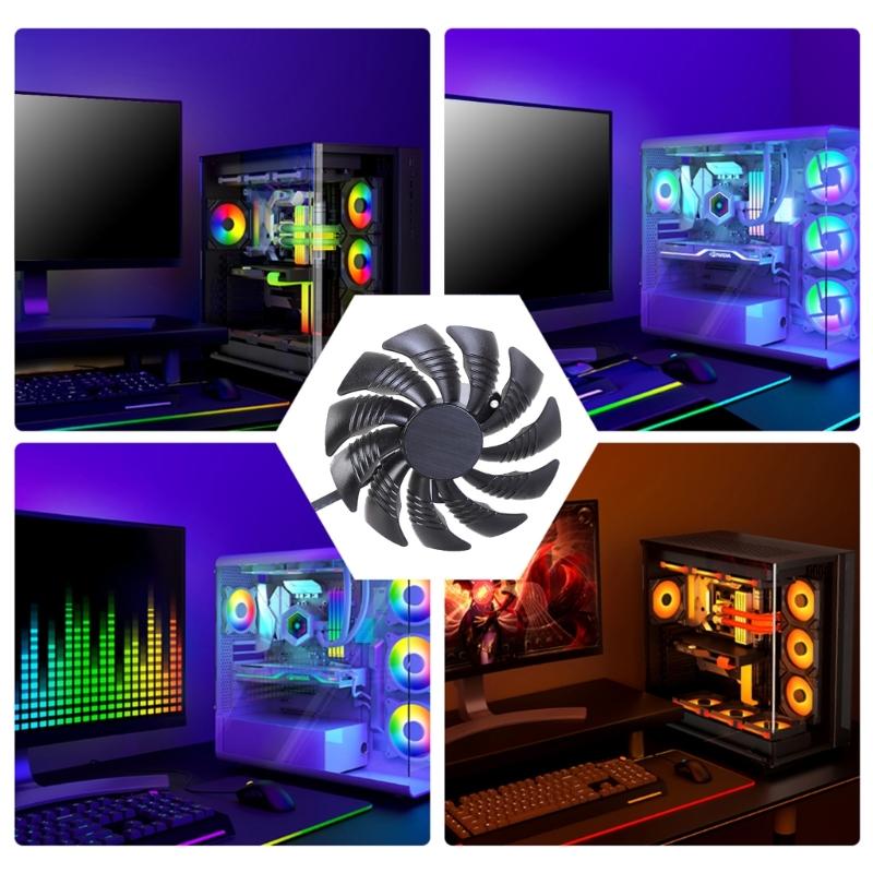 Graphics Card Cooling Fan for GTX1080 Video Card Optimaled Cooling Effect 4Pin Connection Quiet Running Fan 85MM