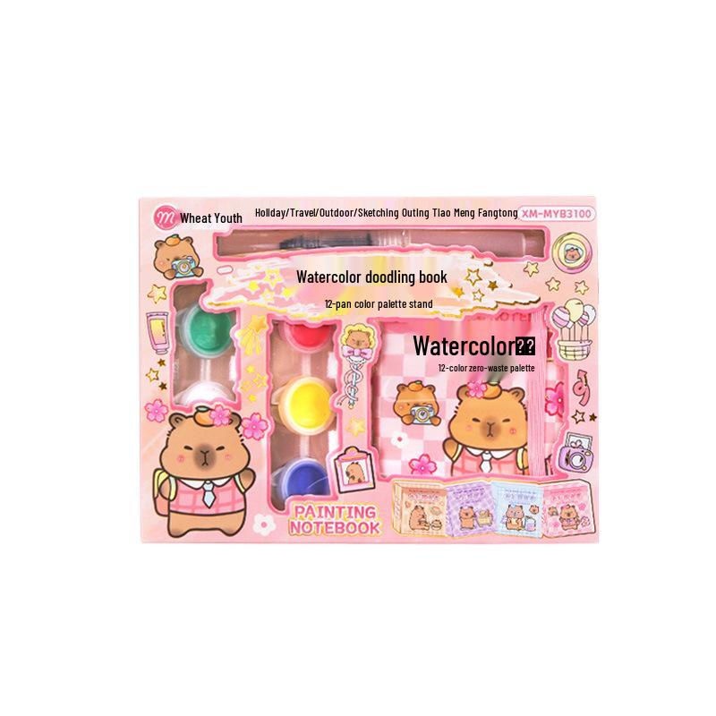 Wheat Culture Portable Mini Watercolor Fishing Sketchbook Set