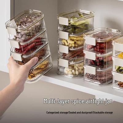 Stackable Spice Storage Box - Kitchen Seasoning Sealing Can