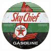 High Definition Metal Tin Sign Set Vintage Gasoline and Motor Oil Brand Themed Round Wall Art Decor for Gas Station Garage and M