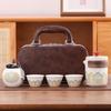 Portable Travel Kung Fu Tea Set: Compact Ceramic Teapot & Gaiwan for Outdoor Camping and Tea Enjoyment. Perfect Gift for Tea Lovers.