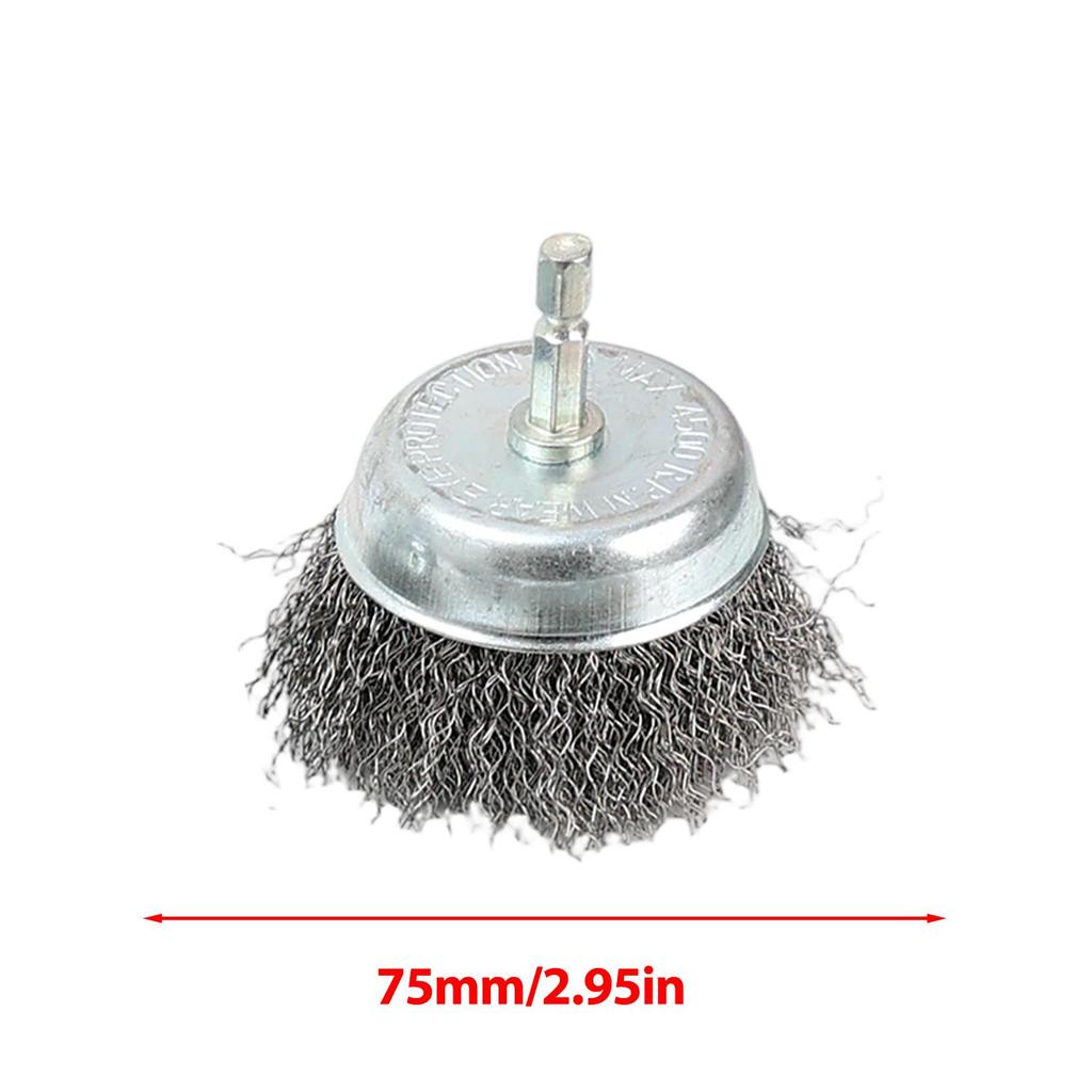 10styles Steel Wire Brush Wheel Cup Brush Metal Polishing Rotary Cleaning Rust Corrosion Rust Removal Edge Grinding Deburring