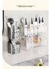Punch-Free Bathroom Suction Storage Rack with Strong Hook and Vacuum Towel Holder for Sink Countertops