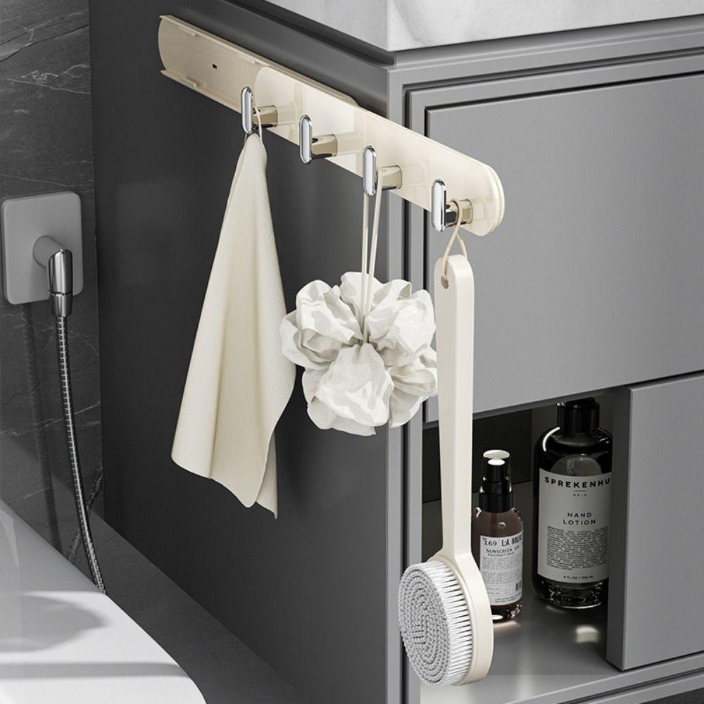 

Push-Pull Type Retractable Wall Hook Wall Mounted Shower Robe Hook Kitchenware Storage Hook Wall білий