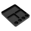 Metal RC Screw Tray Aluminium Alloy Screws Holder Plate RC Fixing Tools Organizer for 1 10 RC Model Toy Repair Black
