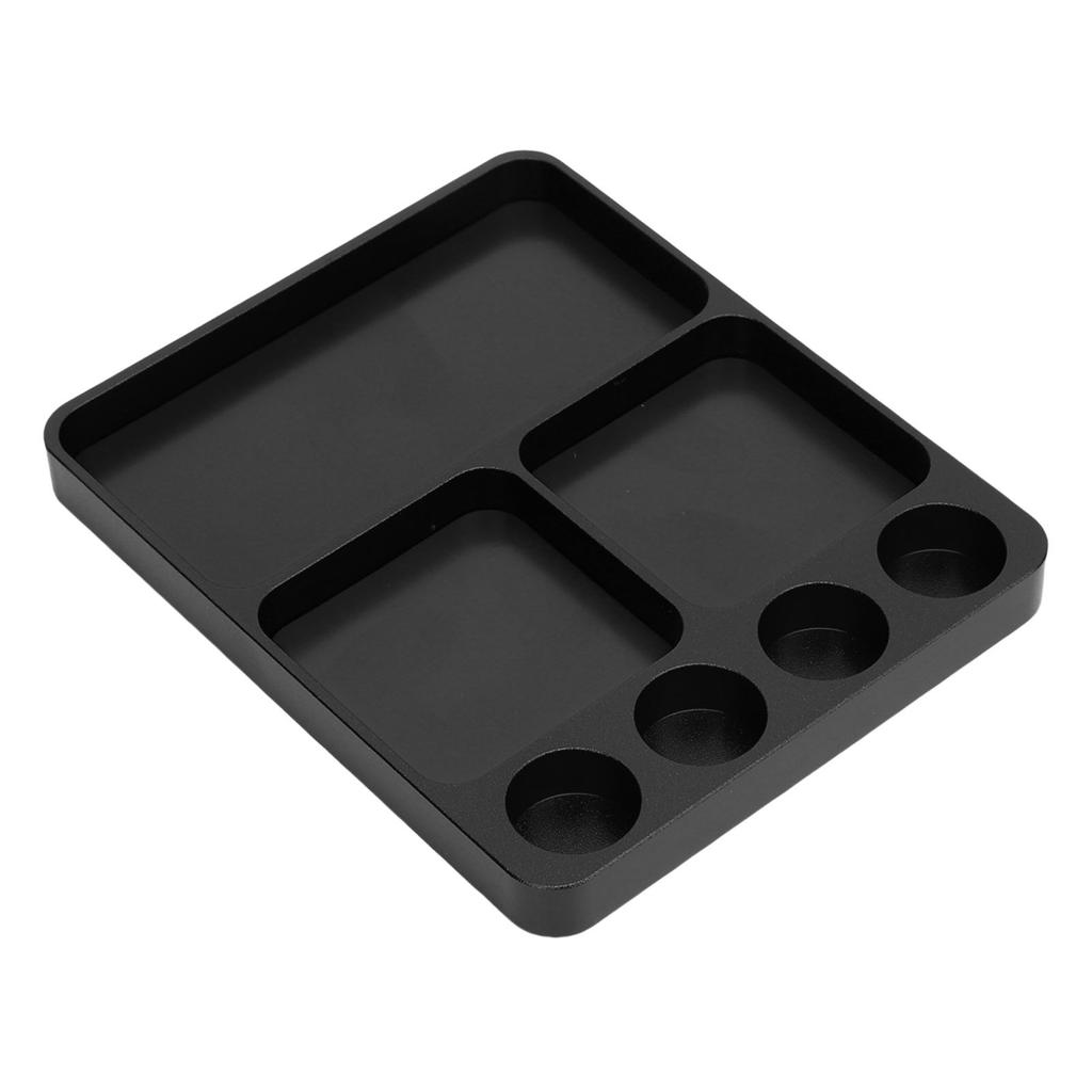 Metal RC Screw Tray Aluminium Alloy Screws Holder Plate RC Fixing Tools Organizer for 1 10 RC Model Toy Repair Black