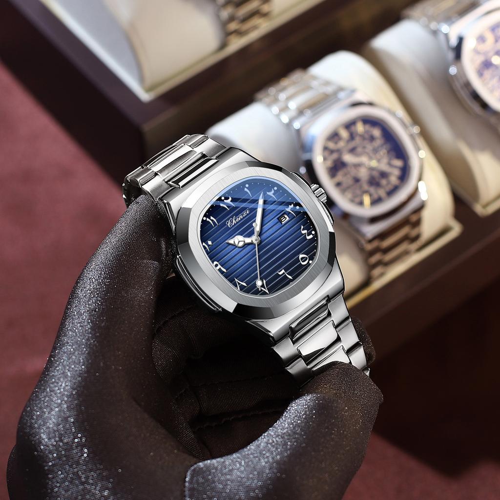 Eastern Arabic Numerals Dial Man Watch Fashion Original Date Quartz Watches For Men Classic Business Waterproof Men's Wristwatch
