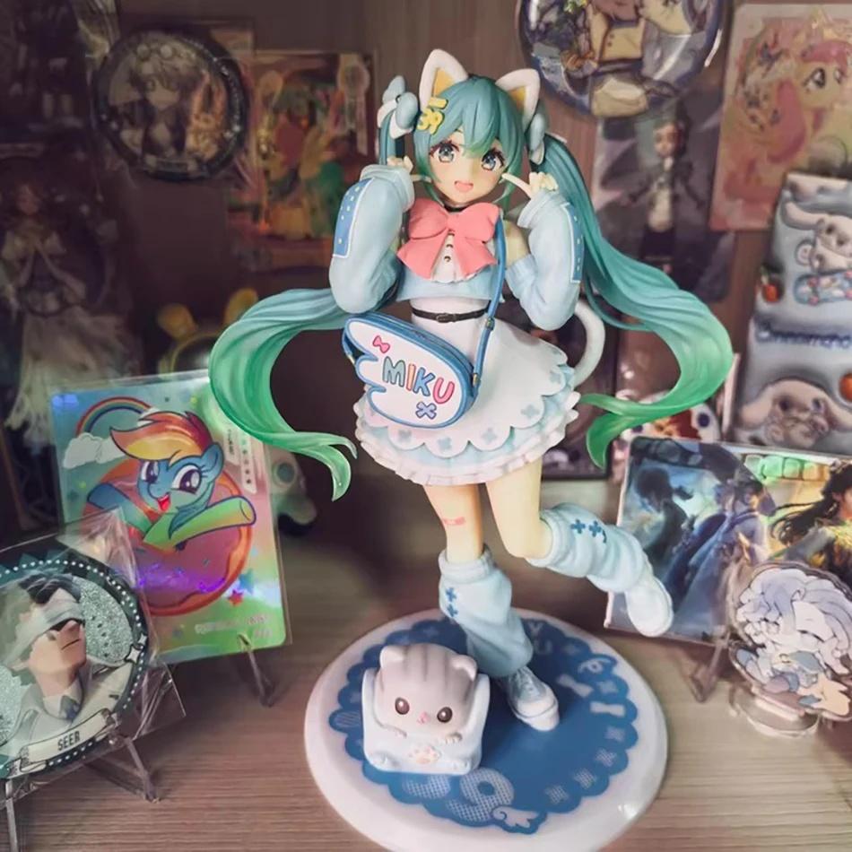 Original Fashion Hatsune Miku Anime Figure Action Figurine Model Collector Toys Hatsune Miku Banpresto Collectible Gift
