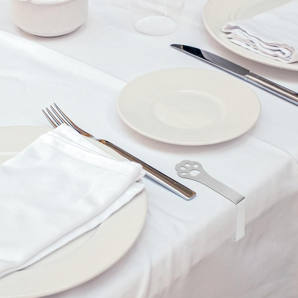 4pcs/set Outdoor Thick Table Tablecloth Clip With Cat Claws Stainless Steel Clip Suitable For Weddings Restaurants Accessories