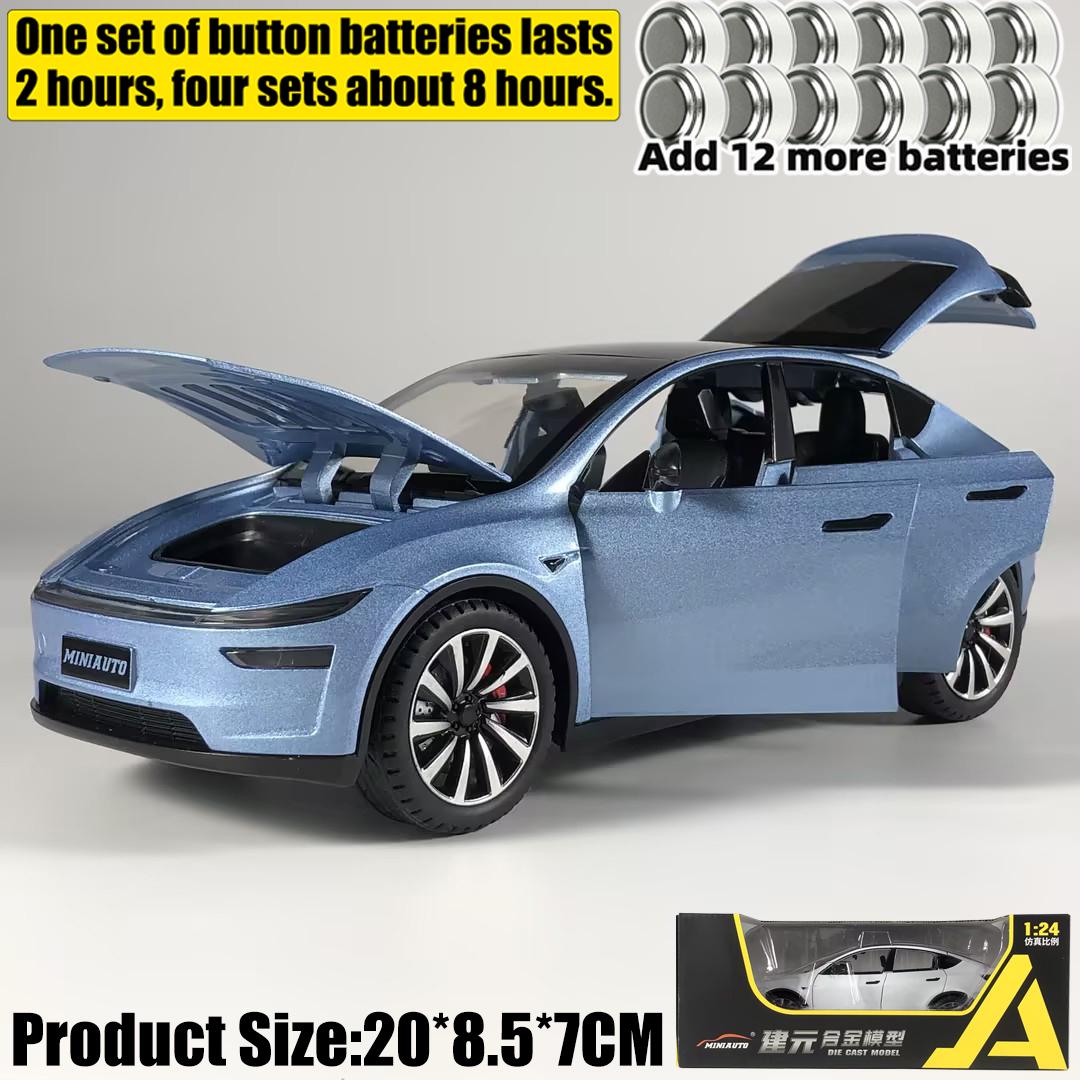 1:24 Modèle Y Restylé Tout-Terrain SUV Alliage Métal Moulé Sous Pression Modèle Réduit Haute Simulation Objets de Collection pour Enfants Ornements Cadeau de Fête