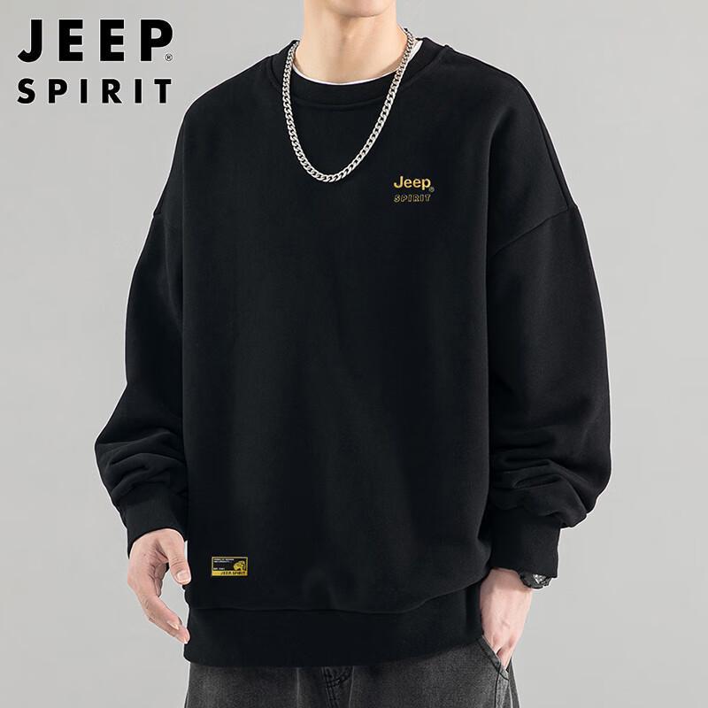 JEEP SPIRIT Men's Loose Fit Printed Long Sleeve Sweatshirt