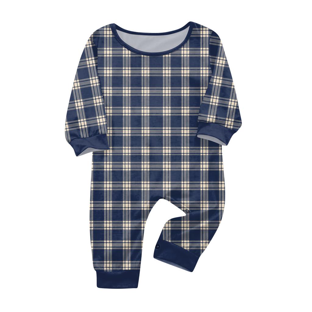 Family Matching Christmas Print Crewneck Long Sleeve Pants Loungewear Set for Holiday